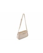 Bandolera de piel Atri blanca - 25x6,5x14 cm
