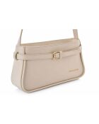 Bandolera de piel Atri blanca - 25x6,5x14 cm