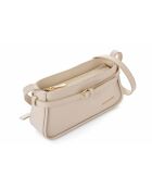 Bandolera de piel Atri blanca - 25x6,5x14 cm