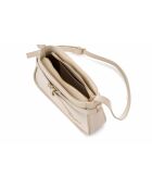 Bandolera de piel Atri blanca - 25x6,5x14 cm