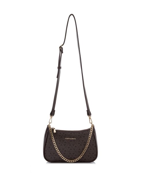 Sac à main en cuir Alessandria marron - 25x7x15 cm