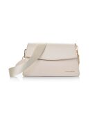 Bandolera Syracuse de piel blanca - 26x10,5x16 cm