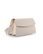 Bandolera Syracuse de piel blanca - 26x10,5x16 cm