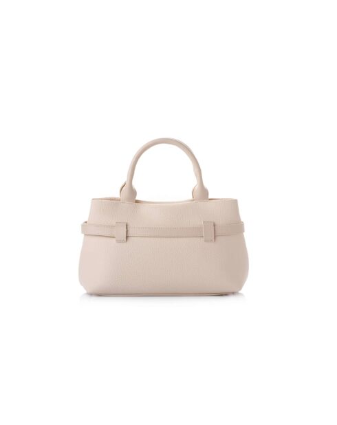 Tote bag en cuir Vittoria Mini crème - 29x18,5x14 cm