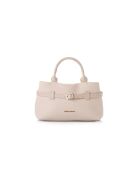 Bolso Vittoria Mini de piel color crema - 29x18,5x14 cm