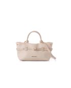 Bolso Vittoria Mini de piel color crema - 29x18,5x14 cm