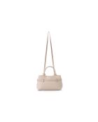 Bolso Vittoria Mini de piel color crema - 29x18,5x14 cm