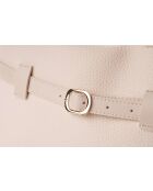 Bolso Vittoria Mini de piel color crema - 29x18,5x14 cm