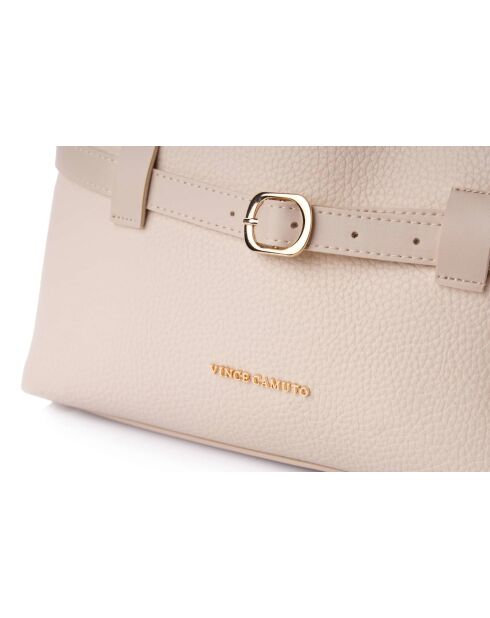Bolso Vittoria Mini de piel color crema - 29x18,5x14 cm