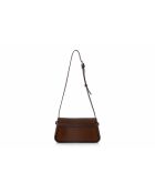 Bandolera de piel Atri de gamuza marrón - 25x6,5x14 cm