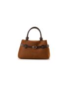 Bolso Vittoria Mini de piel de gamuza marrón - 29x18,5x14 cm