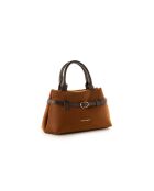 Bolso Vittoria Mini de piel de gamuza marrón - 29x18,5x14 cm