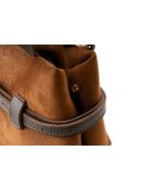 Bolso Vittoria Mini de piel de gamuza marrón - 29x18,5x14 cm