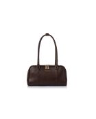 Sac bandoulière en cuir Forli marron chocolat - 32x6x11 cm
