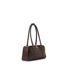 Sac bandoulière en cuir Forli marron chocolat - 32x6x11 cm