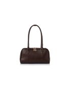 Sac bandoulière en cuir Forli marron chocolat - 32x6x11 cm