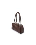 Sac bandoulière en cuir Forli marron chocolat - 32x6x11 cm