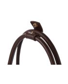 Sac bandoulière en cuir Forli marron chocolat - 32x6x11 cm