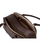 Sac bandoulière en cuir Forli marron chocolat - 32x6x11 cm