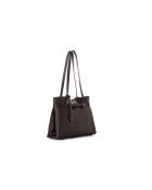 Bandolera de piel Catania marrón chocolate - 35x12x28 cm