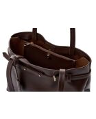 Bandolera de piel Catania marrón chocolate - 35x12x28 cm