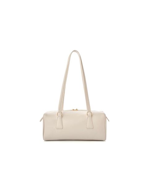 Sac bandoulière en cuir Treviso crème - 30x13x13 cm