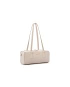Bandolera Treviso de piel color crema - 30x13x13 cm