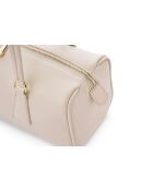 Bandolera Treviso de piel color crema - 30x13x13 cm
