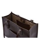 Bandolera Piacenza de piel marrón chocolate - 36x12x27 cm