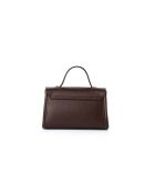 Minibolso Gela de piel marrón chocolate - 20x8x12,5 cm