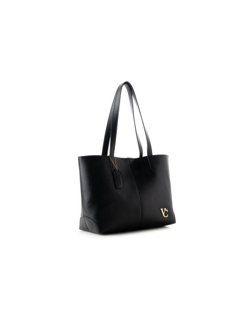 Tote bag en cuir Savona noir - 38x14x27,5 cm