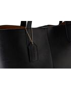 Bolso Savona de piel negra - 38x14x27,5 cm