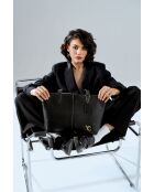Bolso Savona de piel negra - 38x14x27,5 cm