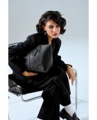 Bolso Savona de piel negra - 38x14x27,5 cm
