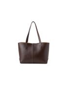 Bolso Savona de piel marrón chocolate - 38x14x27,5 cm