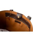 Bolso Savona de piel marrón chocolate - 38x14x27,5 cm