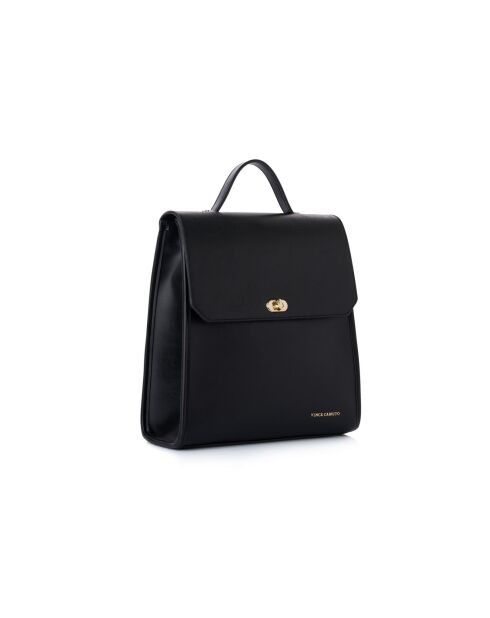 Sac à dos en cuir Gela noir - 29x11x32 cm