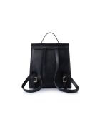 Mochila Gela de piel negra - 29x11x32 cm