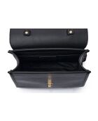 Mochila Gela de piel negra - 29x11x32 cm