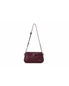 Bandolera de piel Atri burdeos - 25x6,5x14 cm