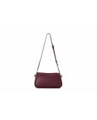 Bandolera de piel Atri burdeos - 25x6,5x14 cm