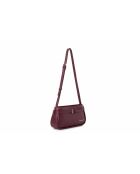 Bandolera de piel Atri burdeos - 25x6,5x14 cm