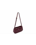 Bandolera de piel Atri burdeos - 25x6,5x14 cm