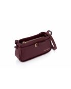 Bandolera de piel Atri burdeos - 25x6,5x14 cm