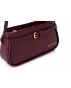 Bandolera de piel Atri burdeos - 25x6,5x14 cm