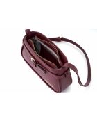 Bandolera de piel Atri burdeos - 25x6,5x14 cm