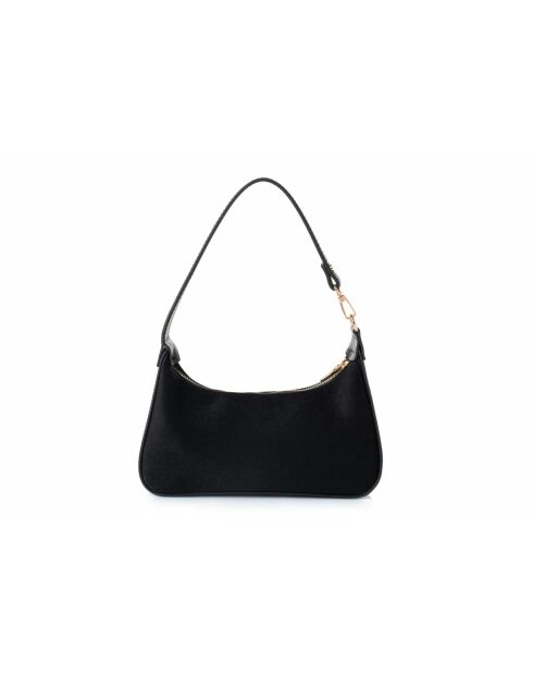 Sac bandoulière en cuir Cosenza suède noir - 27x6,5x12,5 cm