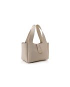 L'Aquila beige leren draagtas - 33x15x22 cm