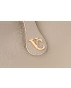 L'Aquila beige leren draagtas - 33x15x22 cm
