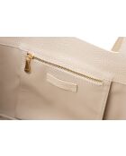 L'Aquila beige leren draagtas - 33x15x22 cm